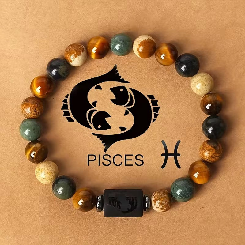 Natural beaded Zodiac Bracelet