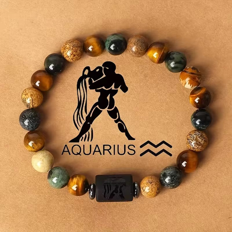 Natural beaded Zodiac Bracelet
