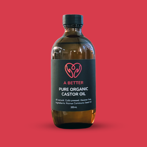 Pure Organic Castor Oil 200 mL - Amber Glass Bottle